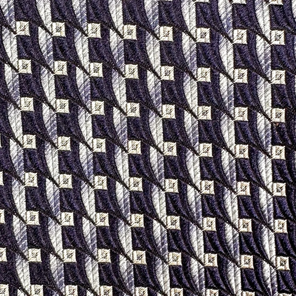 Ermenegildo Zegna Geometric Print Elegant Men's Tie 100% silk